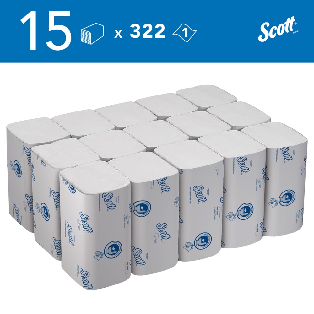 6659 SCOTT Scott® Control™ () Folded Hand Towels, 212 x 106 mm, 1 Ply, 3180 Sheets
