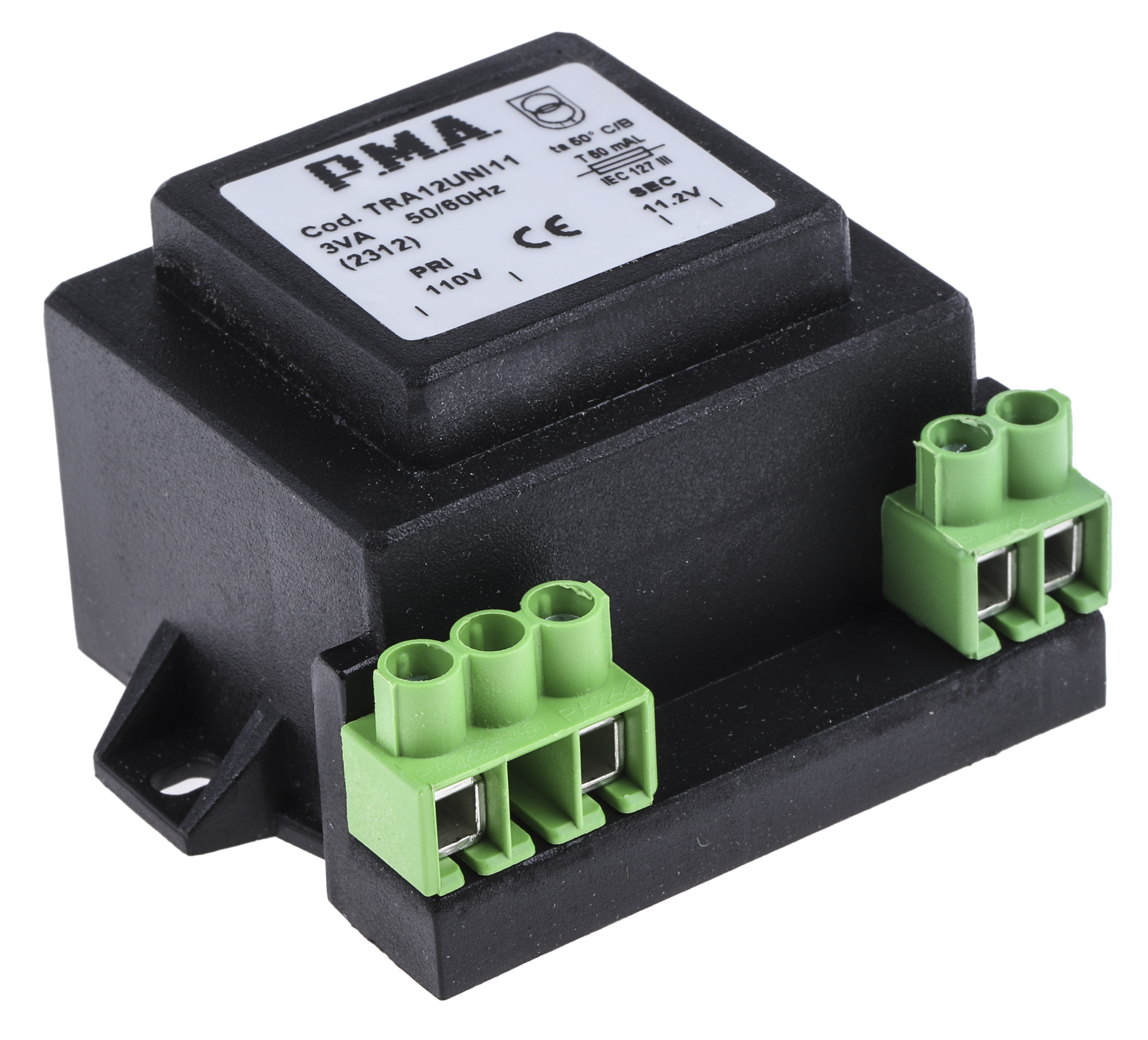 tra12un111 Carel 3VA 1 Output Chassis Mounting Transformer, 12V ac