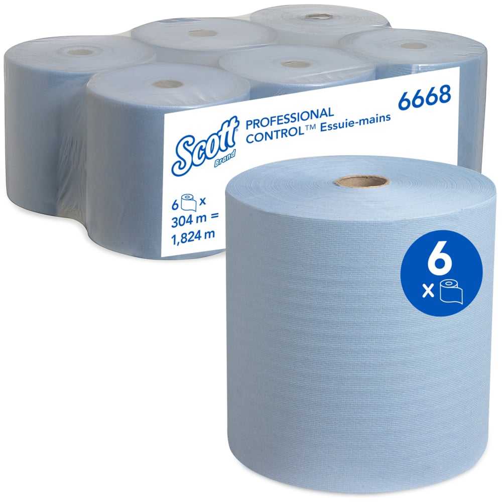 SCOTT Scott Roll Hand Towels, 198 x 200 mm, 1 Ply, 304 Sheets