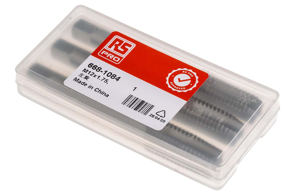 RS PRO Threading Tap, M12 Thread, Metric Standard, Hand Tap