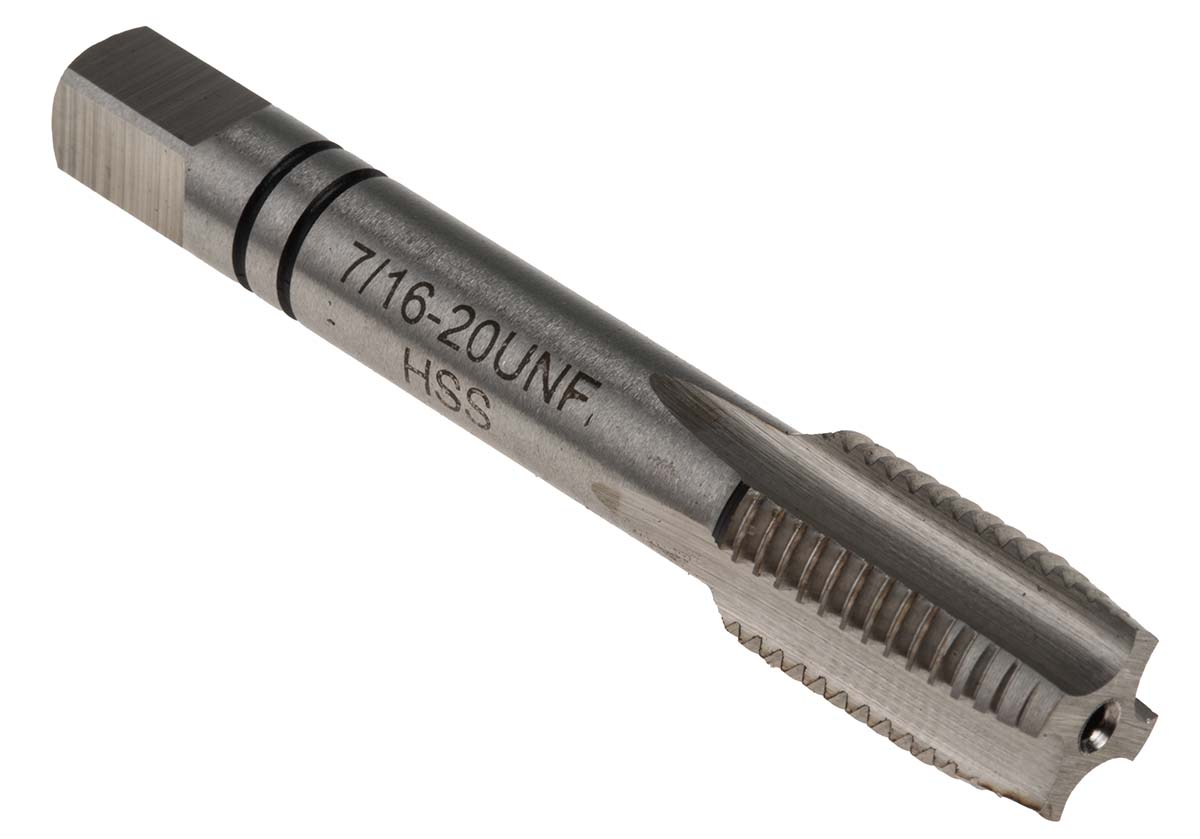 668-1090 RS PRO Threading Tap, 7/16 To 20UNF Thread, UNF Standard, Hand Tap