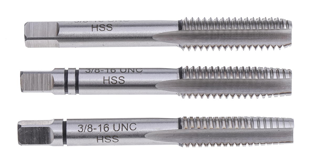 668-1103 RS PRO Threading Tap, 3/8 To 16UNC Thread, UNC Standard, Hand Tap
