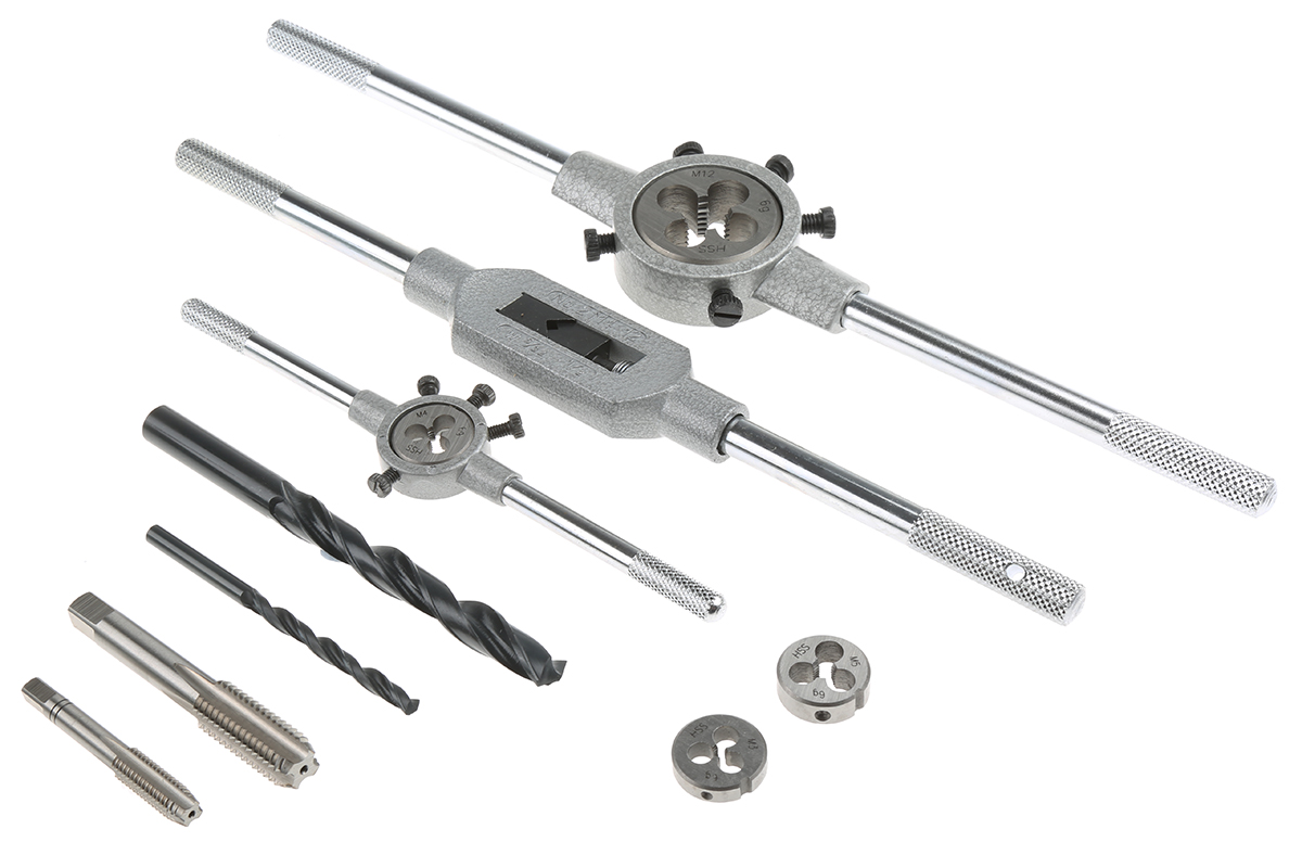 RS PRO Tap & Drill Set, M3 To M12 Thread, Metric Standard, Hand Tap