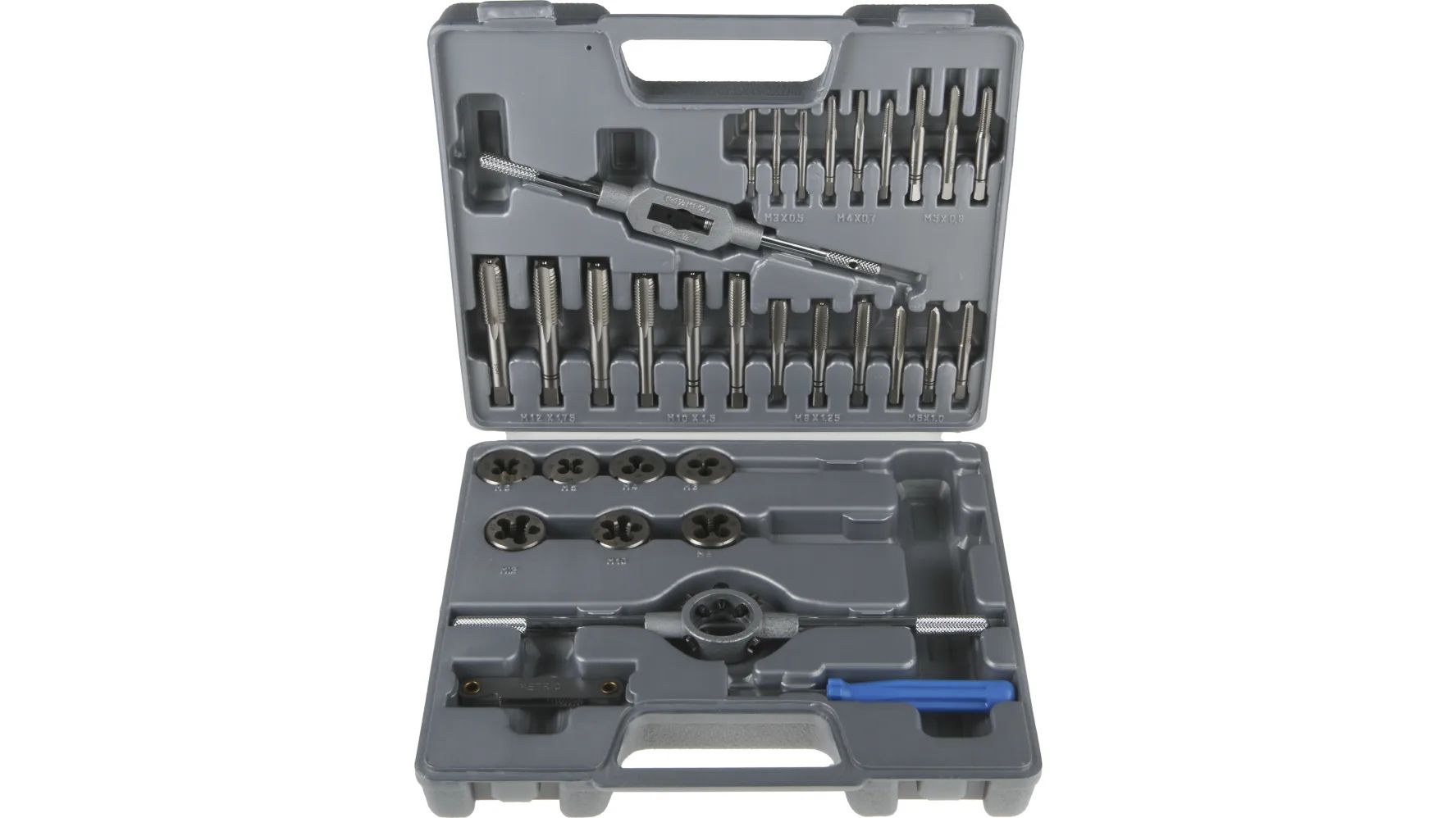 RS PRO 32-Piece HSS Tap & Die Set, M3 - M12 Taps, M3 - M12 Dies