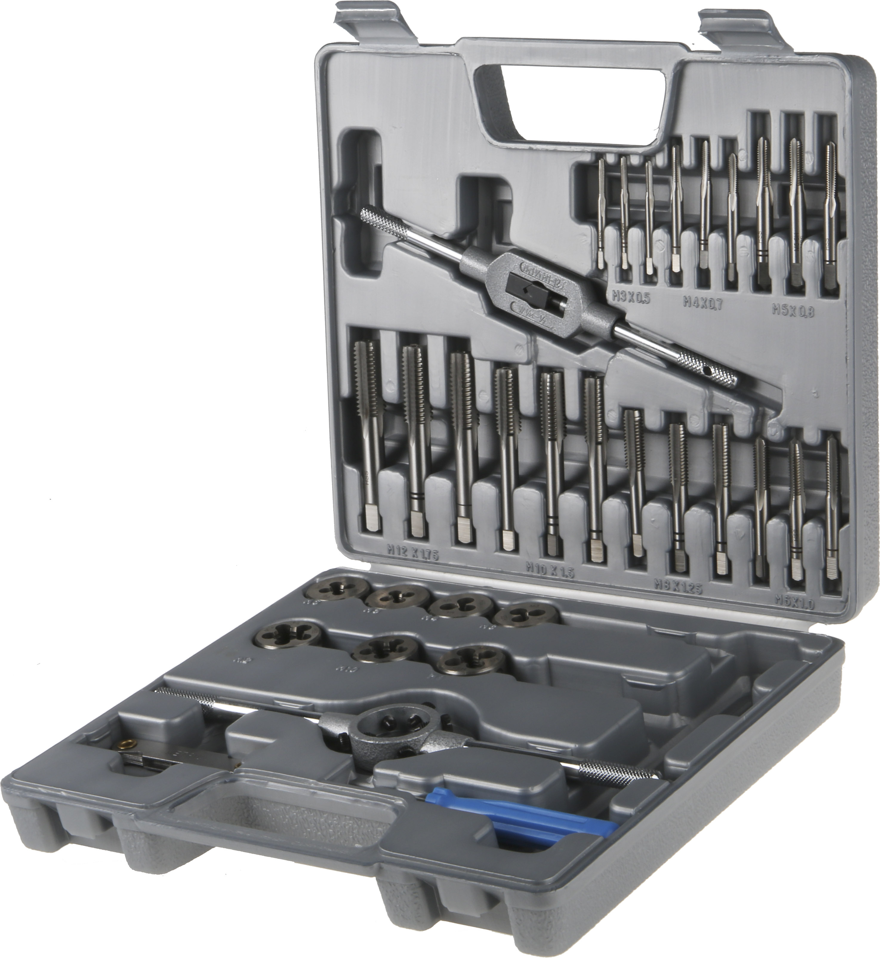 668-1138 RS PRO 32-Piece HSS Tap & Die Set, M3 - M12 Taps, M3 - M12 Dies
