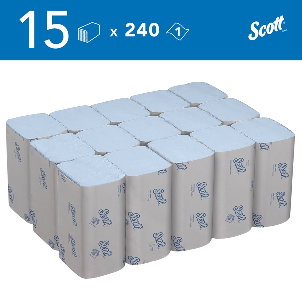 6682 SCOTT Scott® Control™ () Interfolded Hand Towels, 318 x 106 mm, 1 Ply, 3600 Sheets