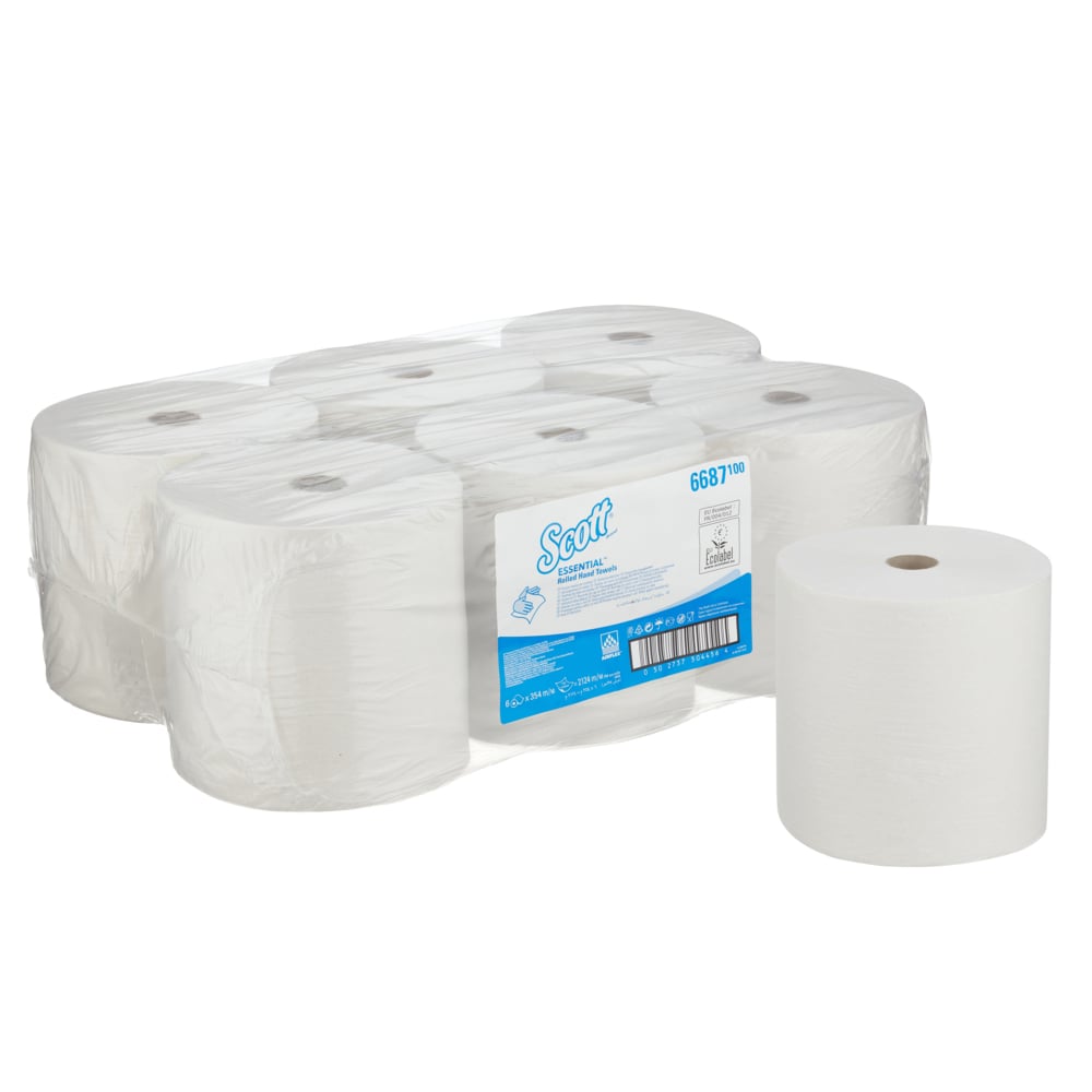 SCOTT Scott® Essential™ XL (6687) Roll Hand Towels, 3540000 x 200 mm, 1 Ply, 6 Sheets