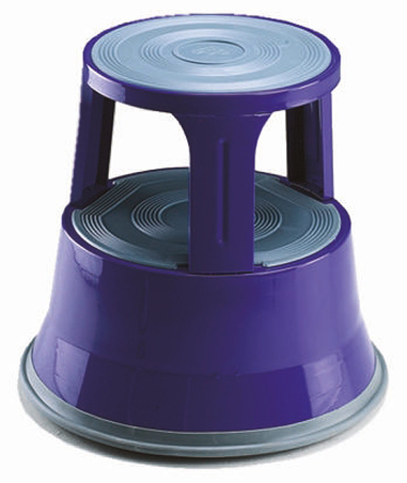 RS PRO 2 Tread Steel, Rubber Kick Step 0.4m Platform Height, Blue