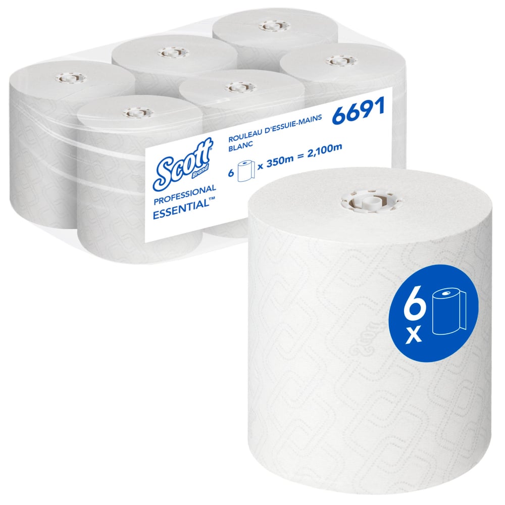 SCOTT Scott Roll Paper Hand Towels, 198 x 3500000 mm, 1 Ply, 1400 Sheets