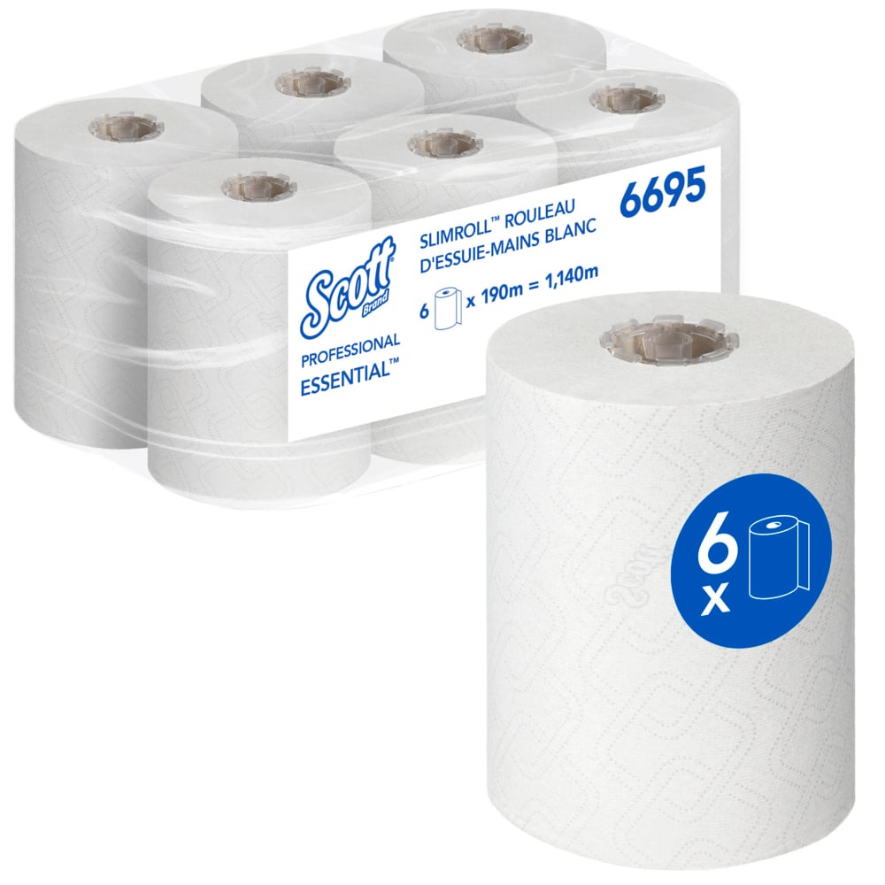 SCOTT Scott® Essential™ Slimroll™ (6695) Roll Hand Towels, 1900000 x 150 mm, 1, 760 Sheets