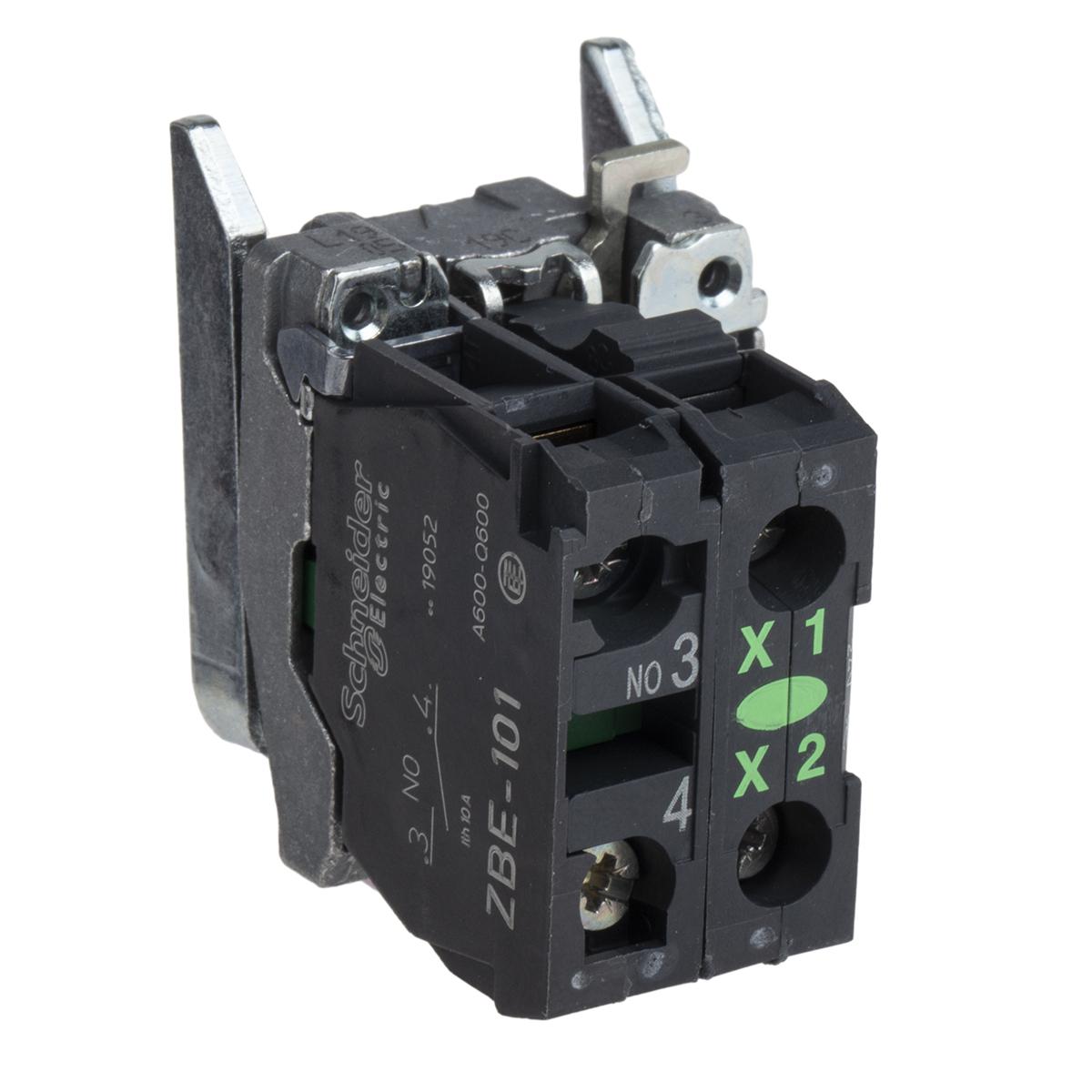 zb4bw0b31 Schneider Electric Harmony XB4 Contact & Light Block 1NO LED Green 24 V ac/dc Screw terminal