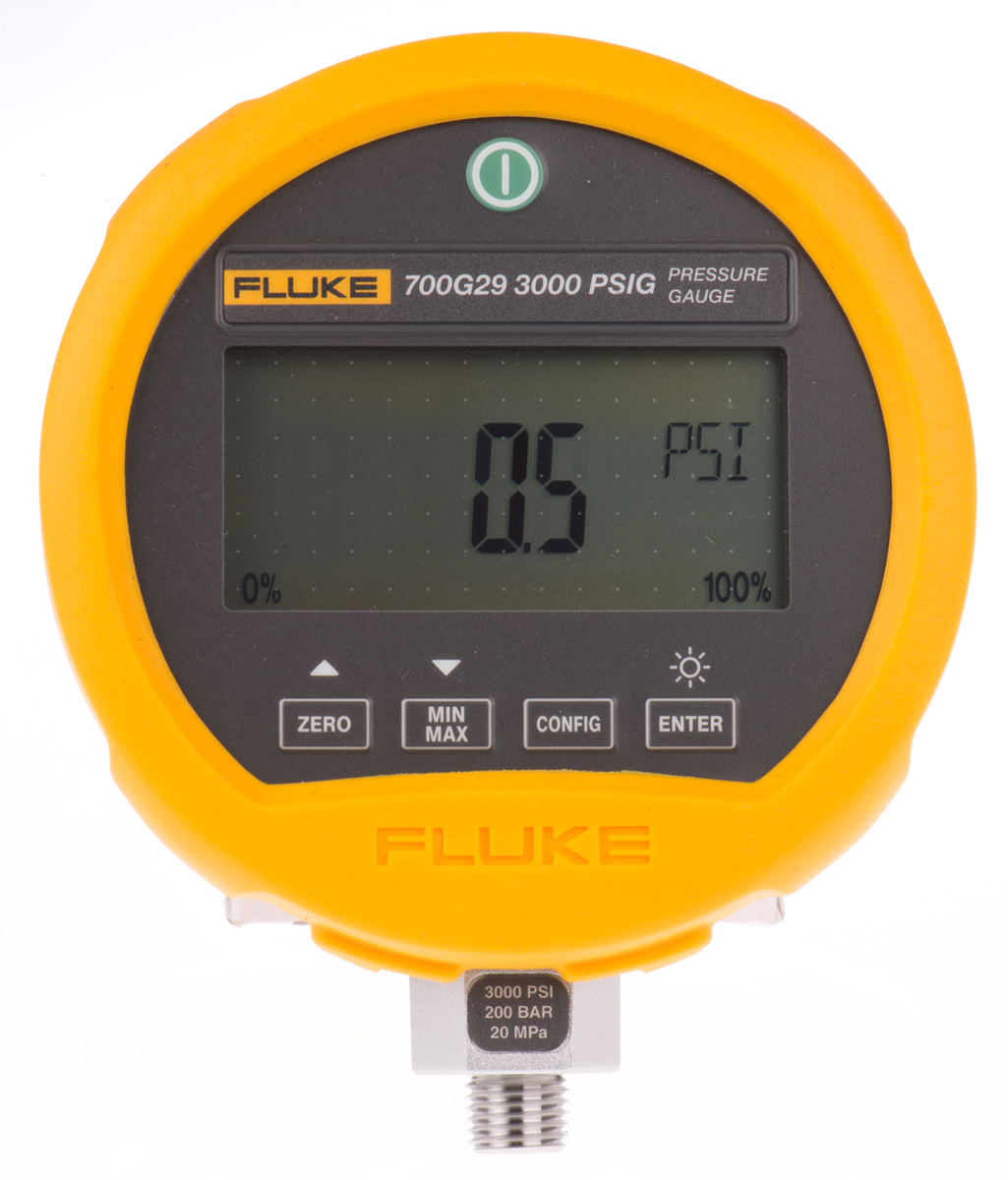 fluke-700g29 Fluke G 1/4 Digital Pressure Gauge 200bar Bottom Entry 114mm Outside Diameter