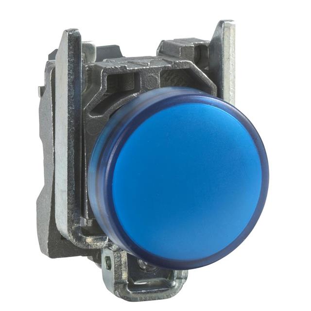 xb4bvm6 Schneider Electric Harmony XB4 Blue LED Pilot Light, 22mm Cutout, IP66, IP67, IP69, IP69K, 240 V ac, 3 A ac, 270 mA dc
