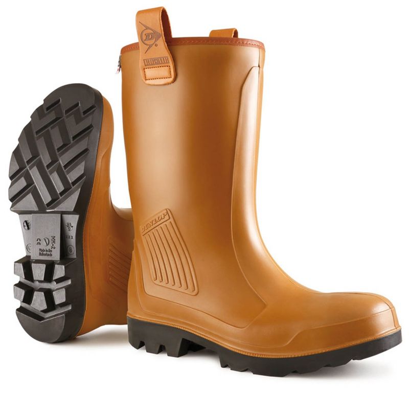 Dunlop Brown Steel Toe Capped Unisex Safety Boots, UK 10