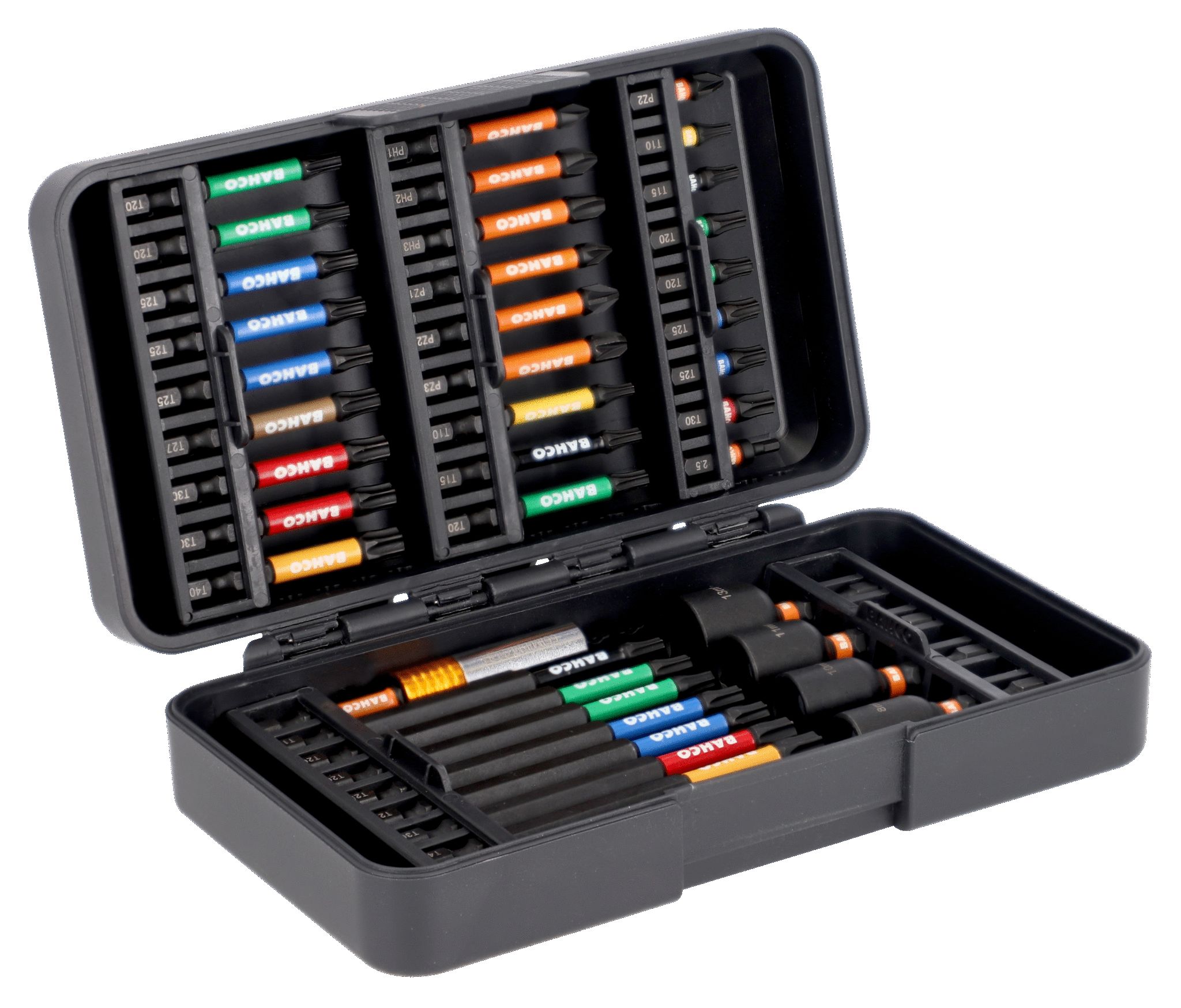 Bahco, Torx, Slotted, Pozidriv, Phillips, Hex Torsion Bit Set 40 Pieces
