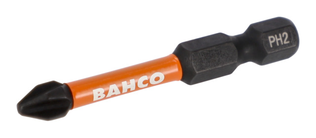 Bahco Screwdriver Bit, 1/4 in Tip, PH1 Tip, Hex Drive, 50 mm Overall 2-Piece