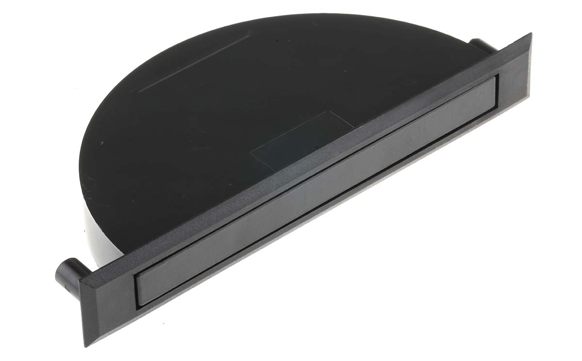 Southco Passivated, Powder Coated Black Aluminium, Stainless Steel Drawer Handle 29.5 mm Height, 141 mm Length