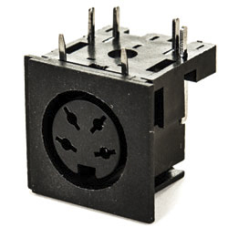 Roxburgh EMC, 671 4 Pole Right Angle Standard DIN Socket, 2A, 100V ac, PCB Female