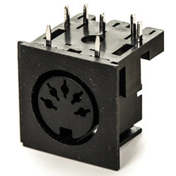 Deltron, 671 5 Pole Right Angle Standard DIN Socket, 2A, 100V ac, PCB Female