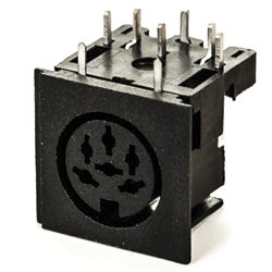 Deltron, 671 6 Pole Right Angle Standard DIN Socket, 2A, 100V ac, Lockable, PCB Female