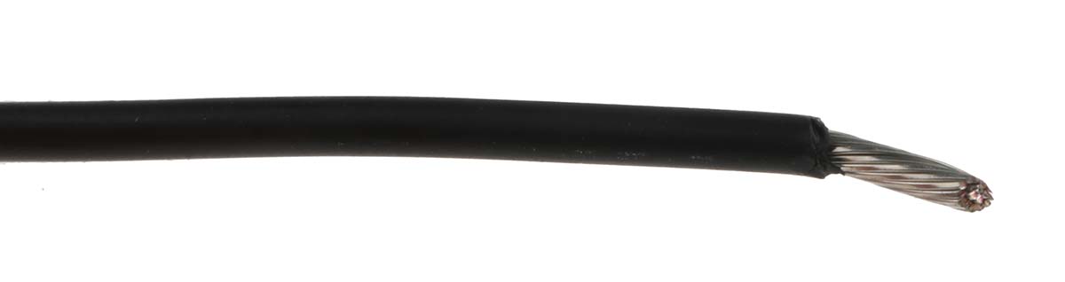 6715-bk005 Alpha Wire Ecogen Ecowire Series Black 0.75 mm² Hook Up Wire, 18 AWG, 16, 30 m, Modified Polyphenylene Ether, 6715 BK005