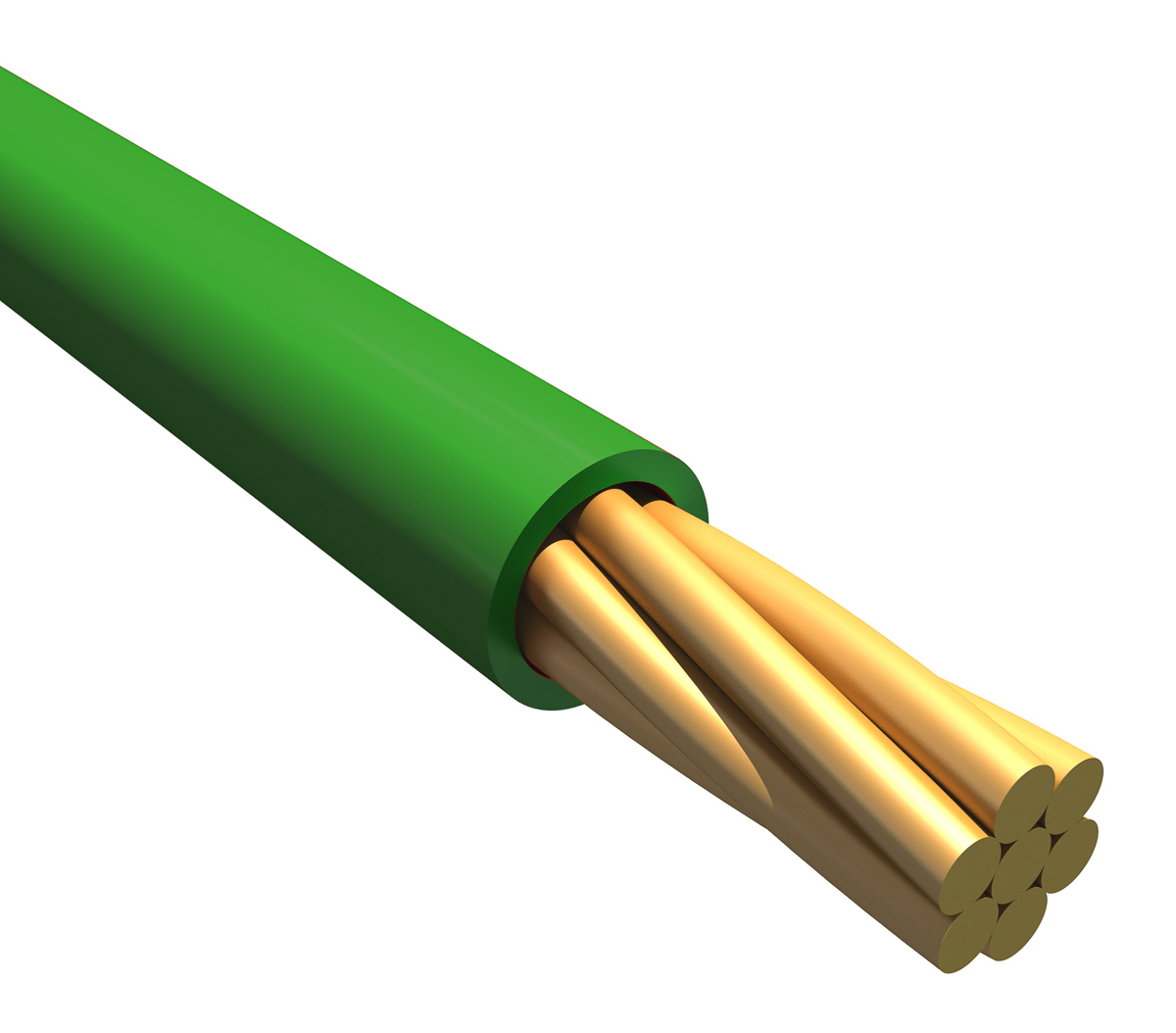 6717-gr005 Alpha Wire Ecogen Ecowire Series Green 2.1 mm² Hook Up Wire, 14 AWG, 41, 30 m, Modified Polyphenilether, 6717 GR005