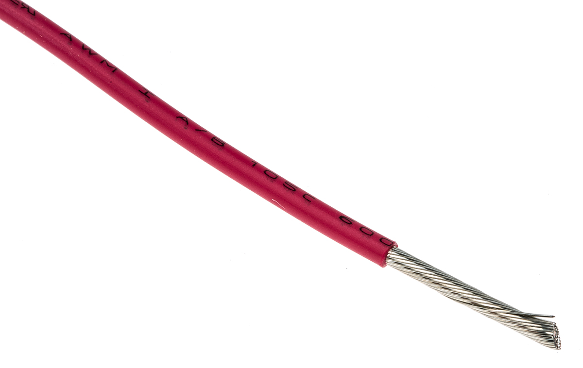 Alpha Wire Ecogen Ecowire Series Slate 2.1 mm² Hook Up Wire, 14 AWG, 41, 30 m, Modified Polyphenylene Ether, 6717 RD005