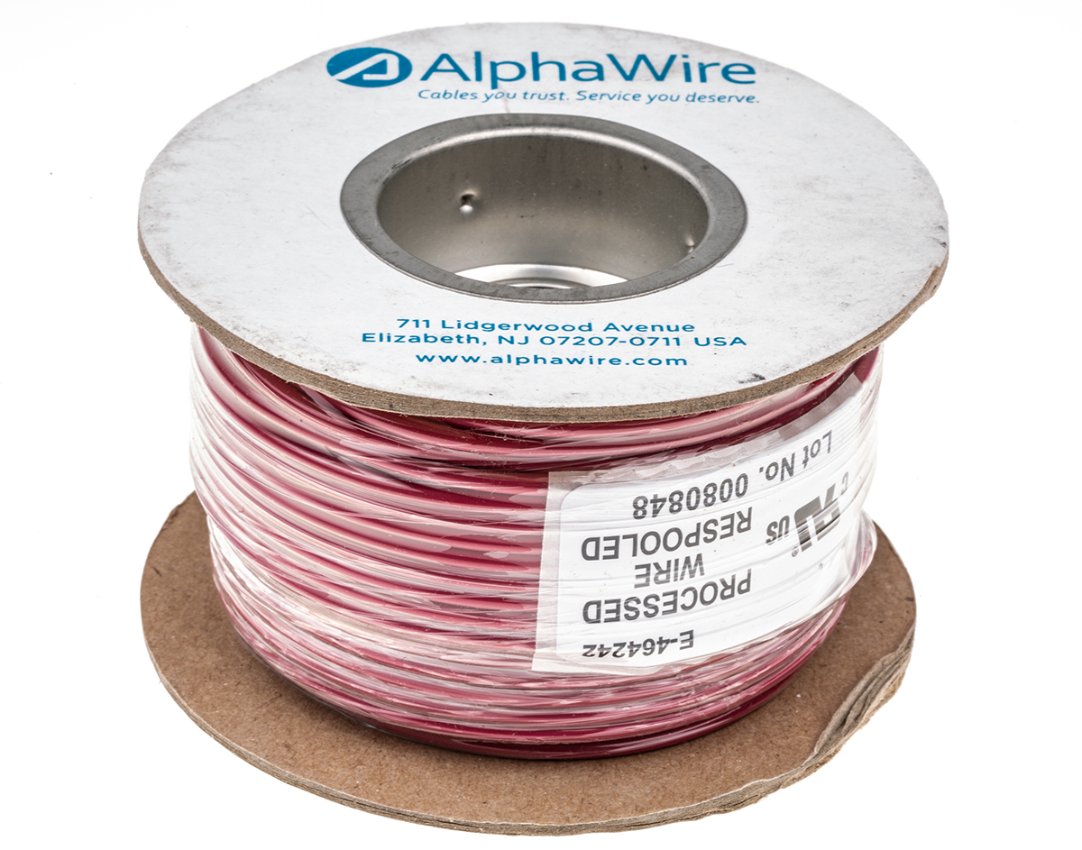 6717-rd005 Alpha Wire Ecogen Ecowire Series Slate 2.1 mm² Hook Up Wire, 14 AWG, 41, 30 m, Modified Polyphenylene Ether, 6717 RD005