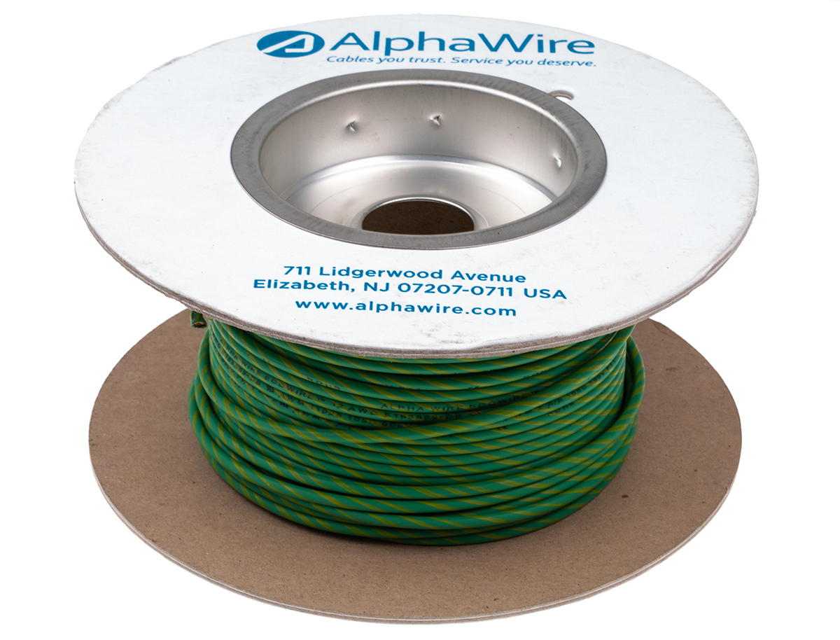 6718-gy005 Alpha Wire Ecogen Ecowire Series Slate 3.3 mm² Hook Up Wire, 12 AWG, 65, 30 m, Modified Polyphenylene Ether,