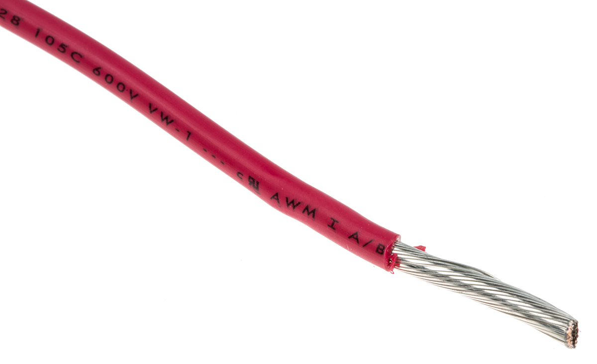 Alpha Wire Ecogen Ecowire Series Slate 3.3 mm² Hook Up Wire, 12 AWG, 65, 30 m, Modified Polyphenylene Ether,
