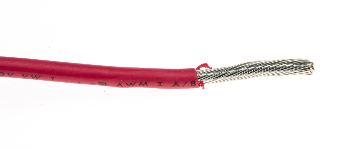 6718-rd005 Alpha Wire Ecogen Ecowire Series Slate 3.3 mm² Hook Up Wire, 12 AWG, 65, 30 m, Modified Polyphenylene Ether,