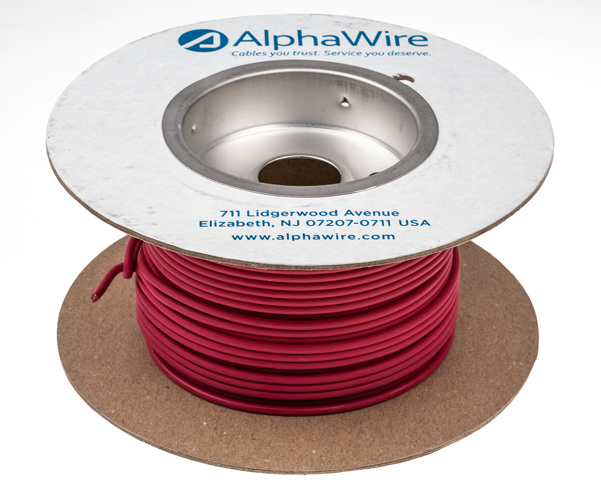 6718-rd005 Alpha Wire Ecogen Ecowire Series Slate 3.3 mm² Hook Up Wire, 12 AWG, 65, 30 m, Modified Polyphenylene Ether,