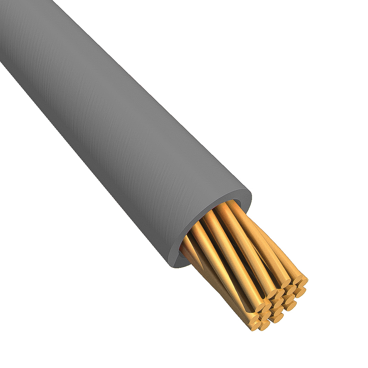 Alpha Wire Ecogen Ecowire Series Grey 3.3 mm² Hook Up Wire, 12 AWG, 65, 30 m, Modified Polyphenylene Ether, 6718 SL005