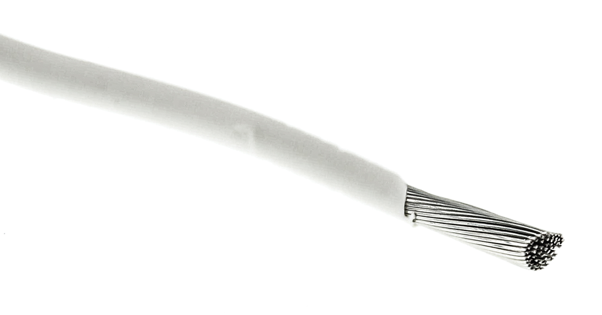 6718-wh005 Alpha Wire Ecogen Ecowire Series White 3.3 mm² Hook Up Wire, 12 AWG, 65, 30 m, Modified Polyphenylene Ether, 6718 WH005