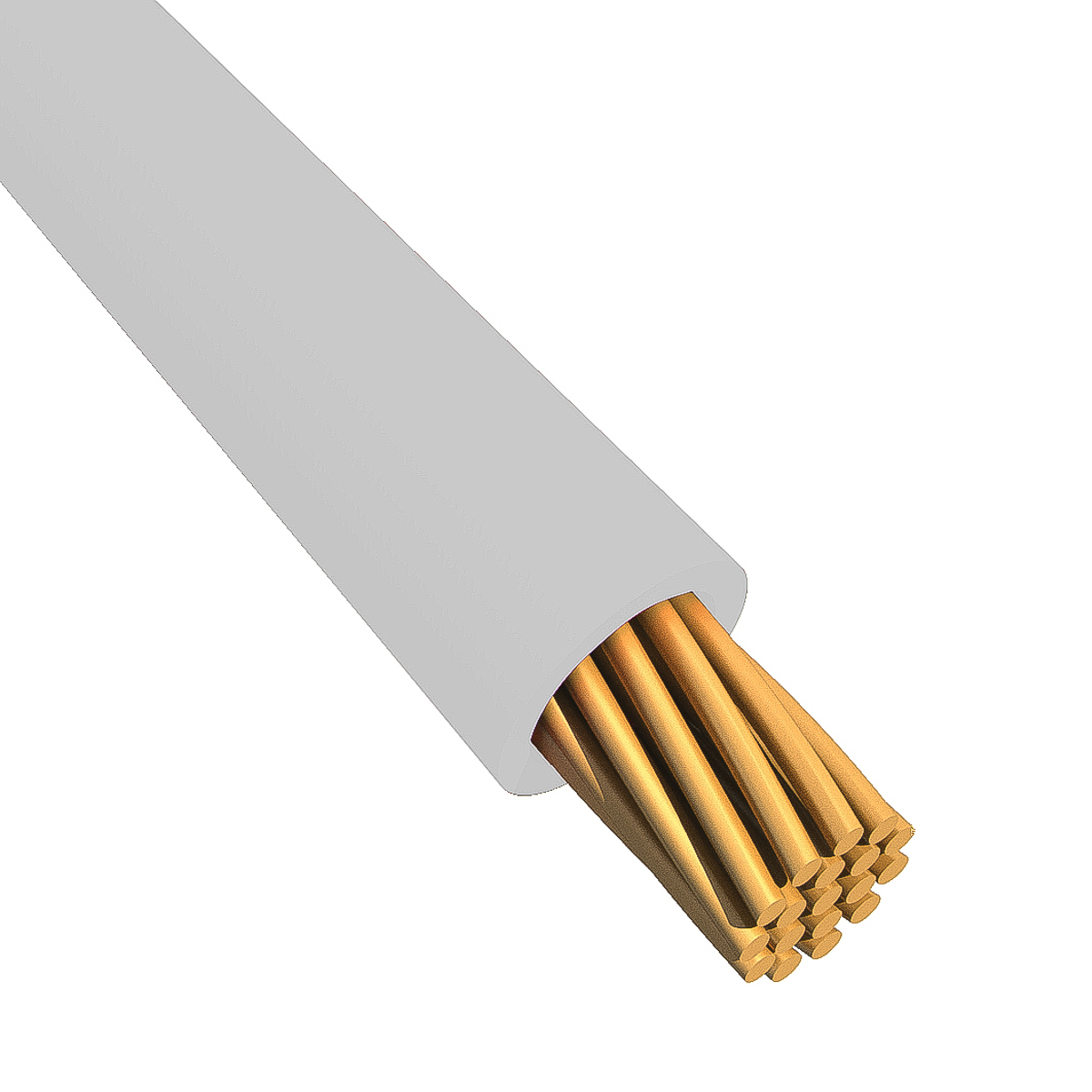 Alpha Wire Ecogen Ecowire Series White 3.3 mm² Hook Up Wire, 12 AWG, 65, 30 m, Modified Polyphenylene Ether, 6718 WH005