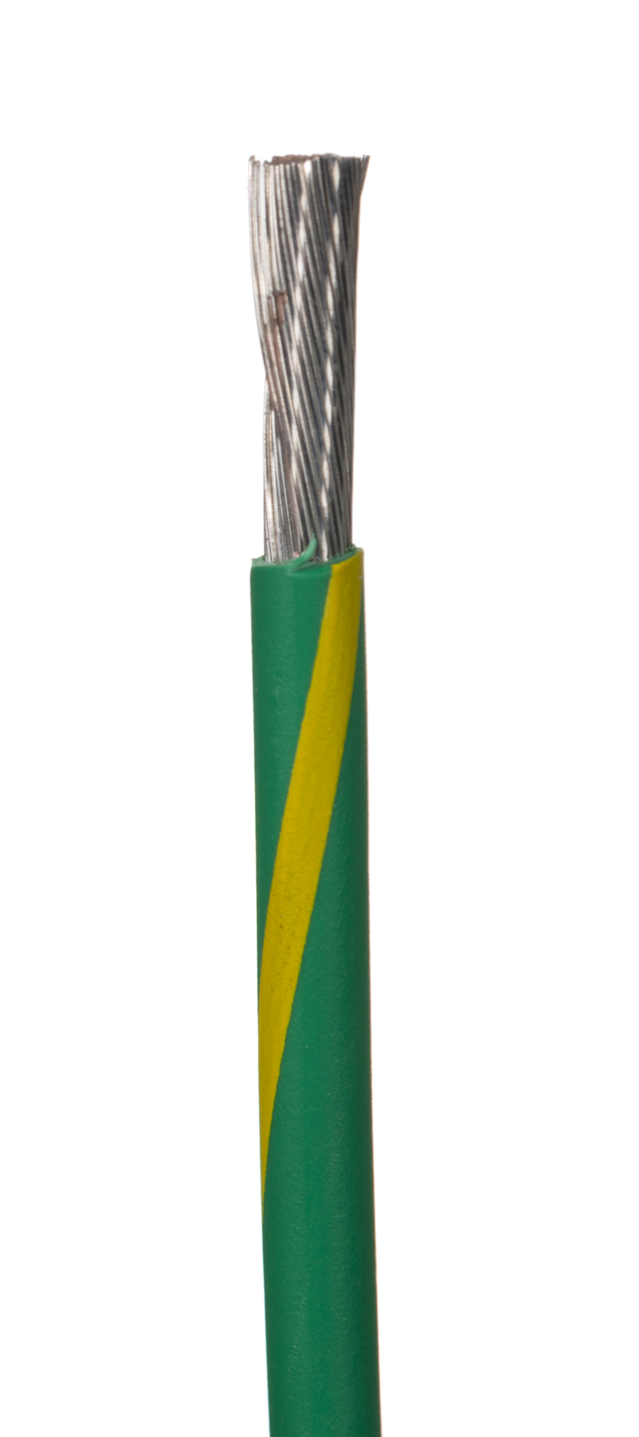 6719-gy005 Alpha Wire Ecogen Ecowire Series Green, Yellow 5.2 mm² Hook Up Wire, 10 AWG, 105, 30 m, Modified Polyphenylene Ether,