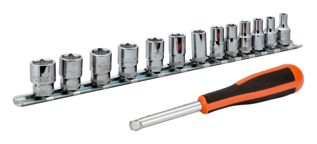 Bahco 13-Piece 1/4 in Hexagon Socket Set