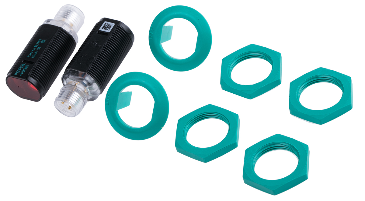 Pepperl + Fuchs Through Beam Photoelectric Sensor, Barrel Sensor, 20 m Detection Range