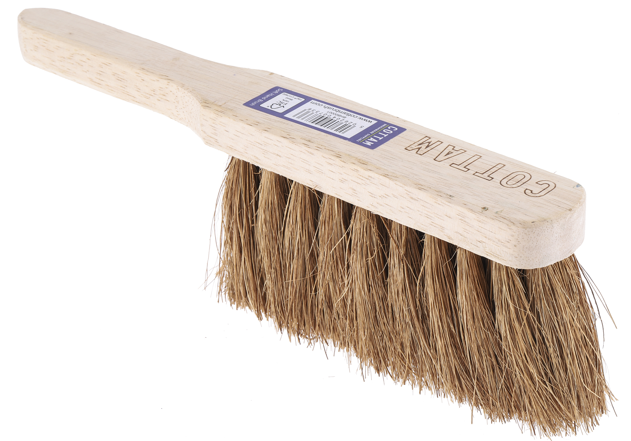 Cottam Soft Bristle Black Scrubbing Brush Black, Natural Coco bristle material