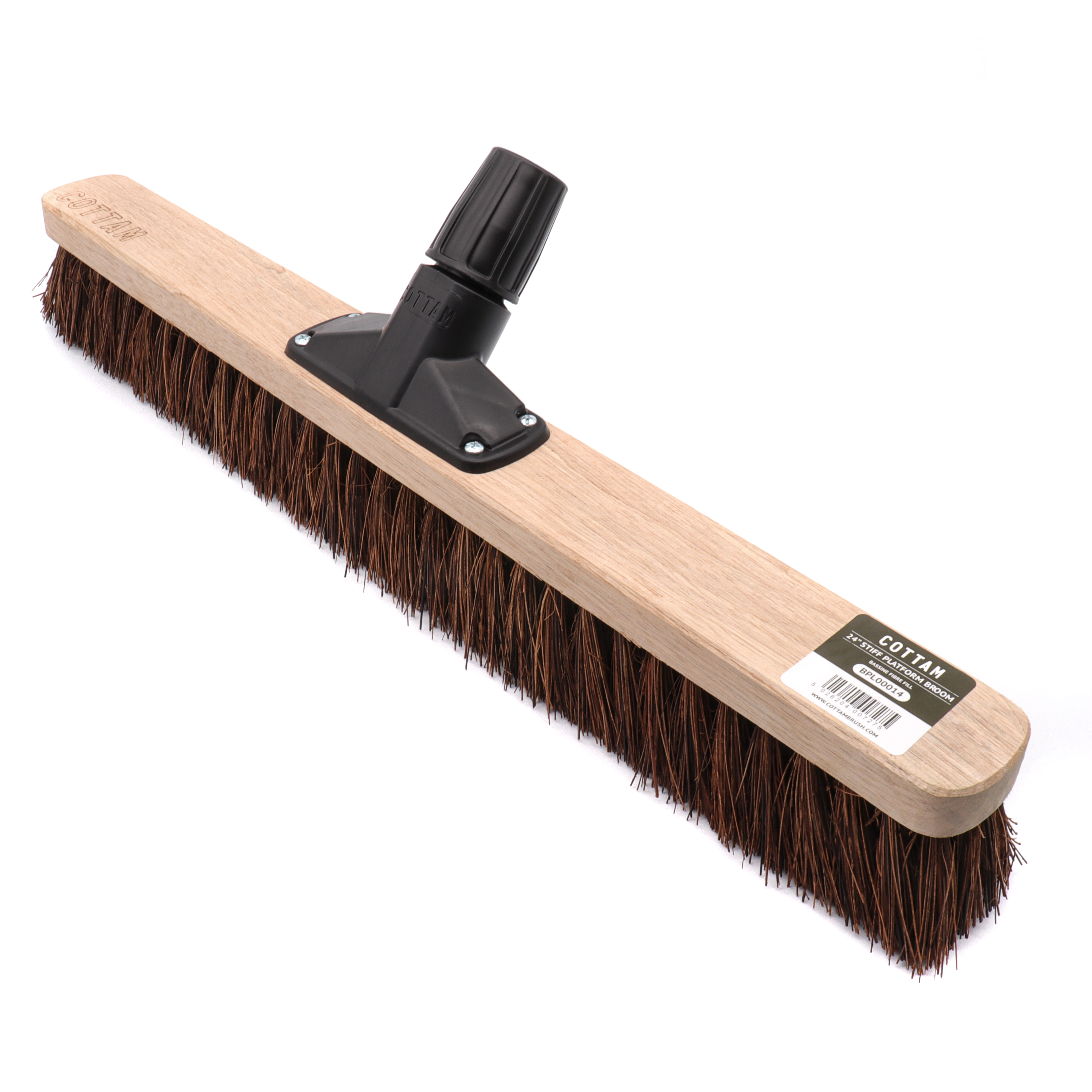 Cottam Broom, Natural With Bassine Bristles for Warehouse, Outdoor
