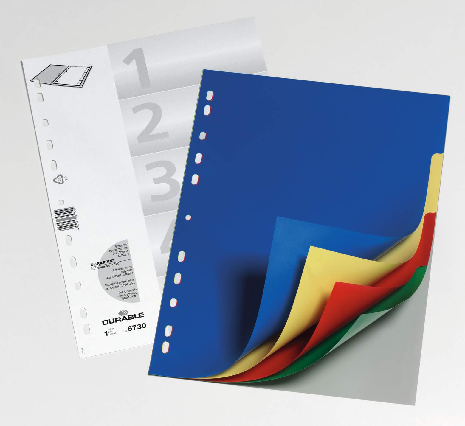 6730-27 Durable Assorted A4 1 Per Pack File Divider