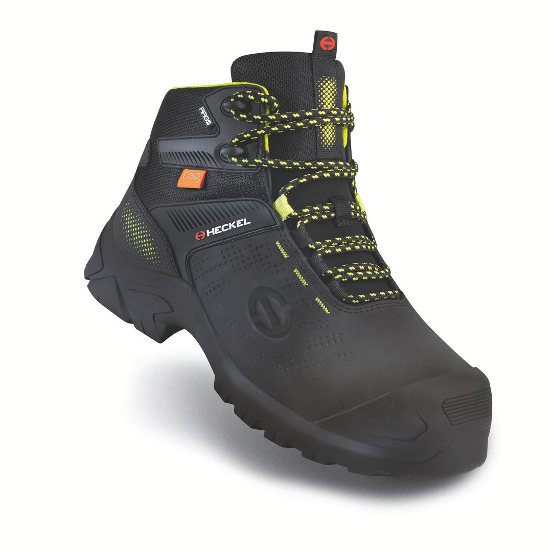 Heckel MACSOLE ADVENTURE 3.0 Black, Yellow Composite Toe Capped Men's Safety Boots 6, EU 39 EN ISO 20345:2011