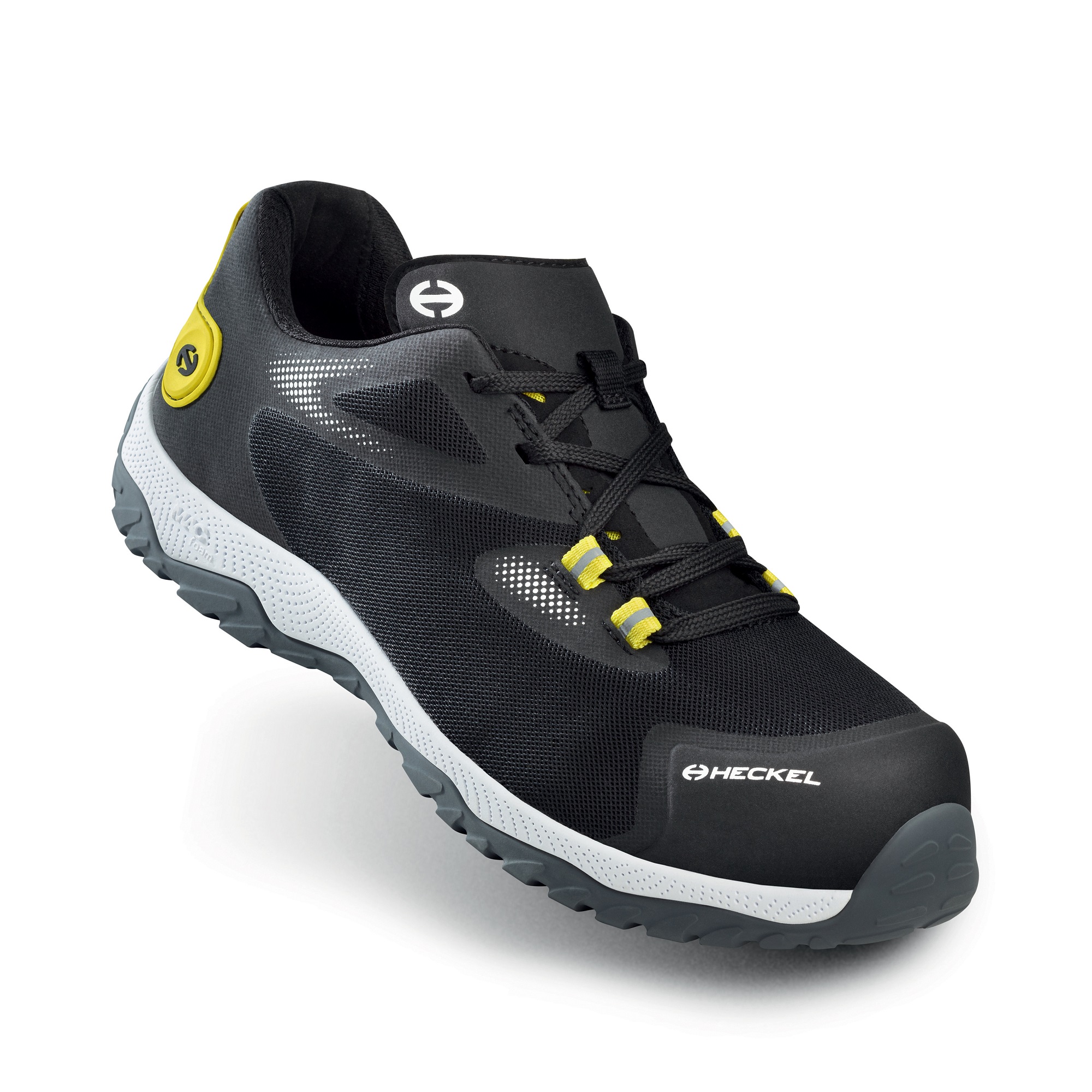 Heckel MACSOLE SPORT Men's Black, White Composite Safety Shoes, UK 13, EU 48