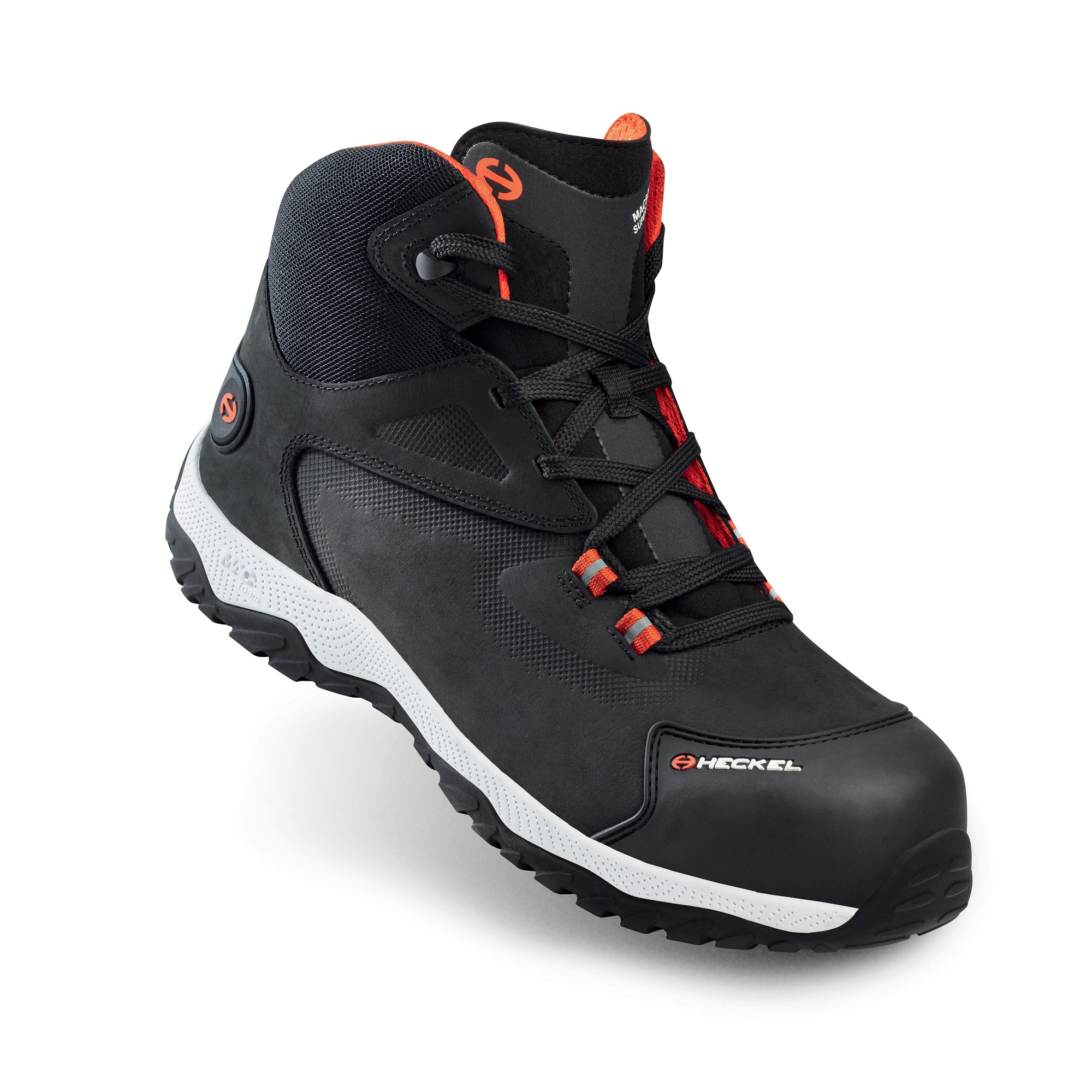 Heckel MACSOLE SPORT Black, White Composite Toe Capped Men's Safety Boots 5, EU 38 EN ISO 20345:2011