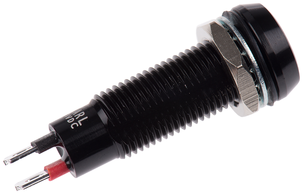 677-532-22 Marl, Green Panel Mount Indicator, Solder Tab Termination 24V dc, IP67, 8.1 mm