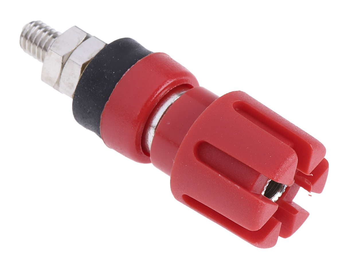 RS PRO 4 mm Red Terminal Post, 2BA Thread, 30A
