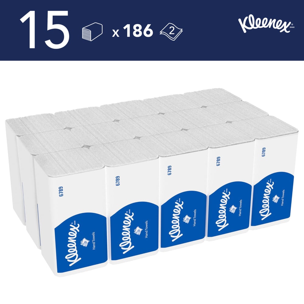 6789 KLEENEX Kleenex® () Interfolded Hand Towels, 212 x 106 mm, 2 Ply, 2790 Sheets