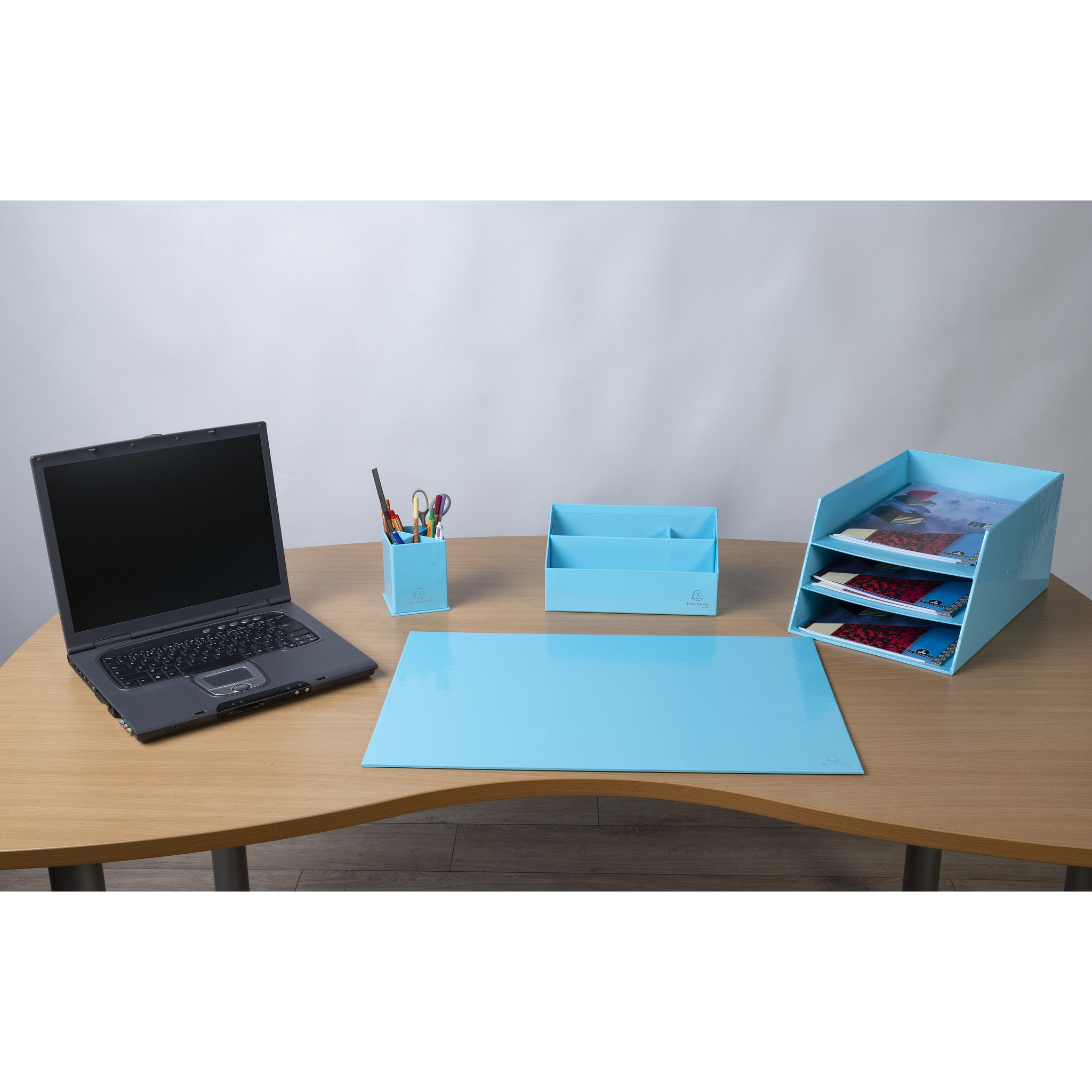 67962d Exacompta Sky Blue A4 Letter Tray