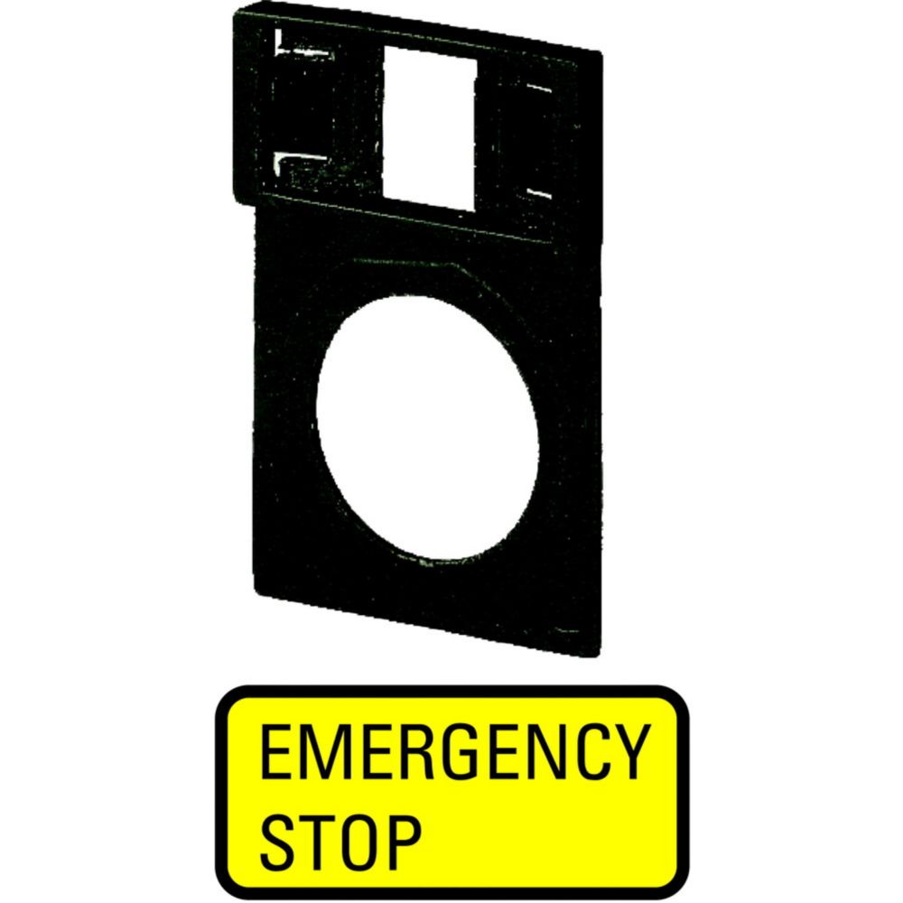 Eaton Legend Plate for Use with Pushbutton, Emergency Stop, Emergency Stop