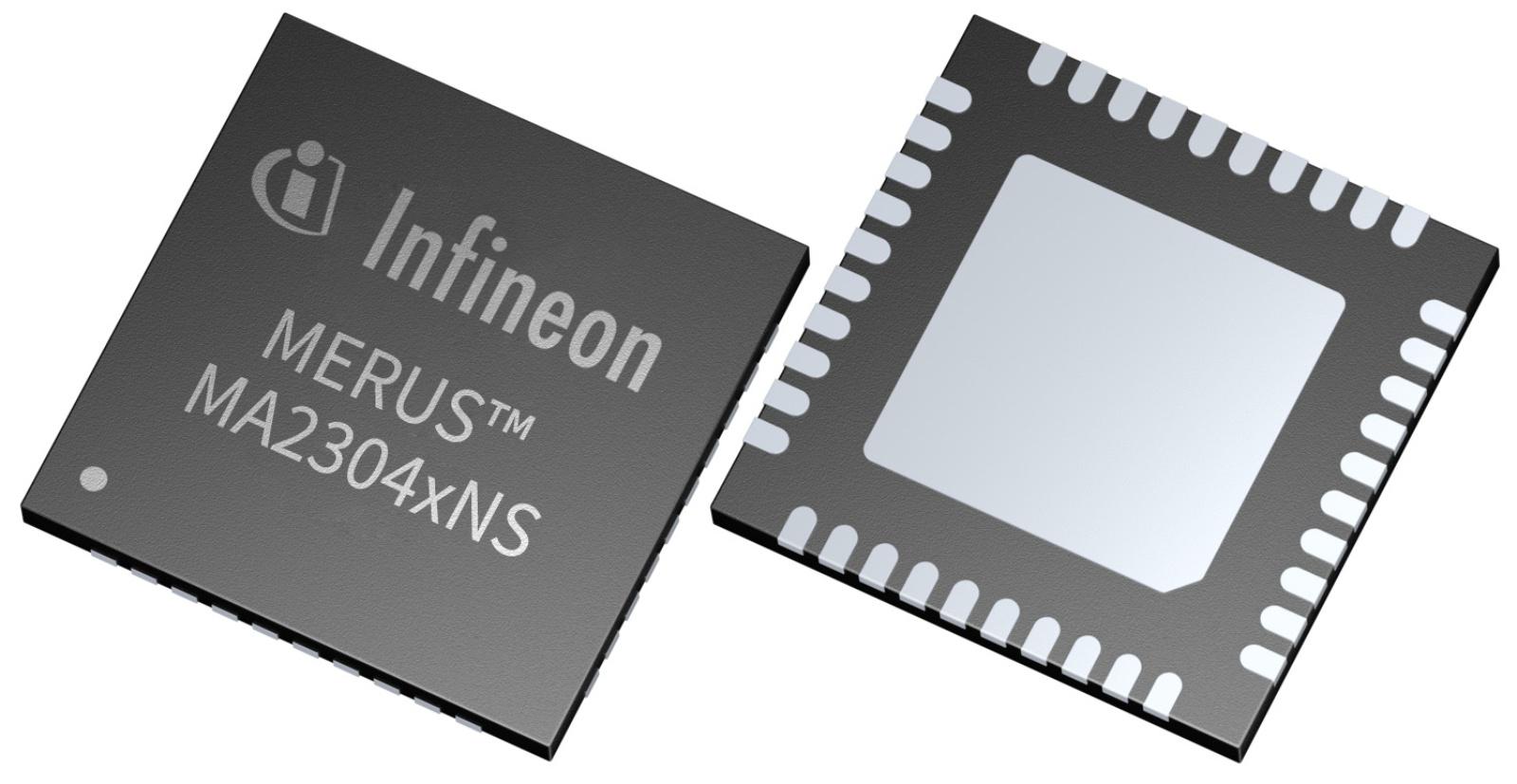 Infineon, 2-ChannelClass-D37W, 40-Pin QFN MA2304DNSXUMA1